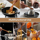 Wooden Spoons for Cooking, Nonstick Kitchen Utensils Set with 4 Piece Measuring Spoons, Comfort Grip Wooden Spatula Set, 9 Piece Teak Wooden Cooking Utensils with Holder and Spoon Rest by CozyNest Decor