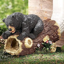 Bear Decorative Gutter Downspout Extension, Resin Sculpture, 9.8x3.9x6.9 inches, Handmade, All Seasons, Outdoor Statue by GreenHaven Gardens