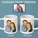 Personalized Coffee Mug, Custom Drawing Portrait Gift, Funny Customized Coffee Gift for Men & Women, Custom Mugs with Pictures, Light Green 11oz Customized Ceramic Tea Cup by TinyTreasures Baby Boutique