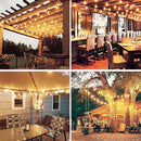 GOOTHY 50Ft G40 LED Outdoor String Lights, Waterproof with 52 Shatterproof Globe Bulbs, Hanging Backyard Lights for Party Cafe Balcony Porch Commercial Decorations - Black by TinyTreasures Baby Boutique