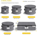 YearningHome China Storage Containers,Hard Shell Box with Felt Dividers for Dishes,Dinnerware,Plates,Mugs,Wine and Glasses,Mugs,Stackable Fine China Storage for Moving and Packing 5 Piece,Grey