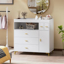 PAKASEPT Changing Table with Drawers, Changing Table Dresser with 5 Drawer & Cabinet by TinyTreasures Baby Boutique