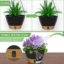 ZMTECH Hanging Planters for Indoor Plants Set of 2 Self Watering Hanging Pots Hanging Baskets Hanging Flower Pots for Outdoor Hanging Plants(10 Inch, Gray) by GreenHaven Gardens