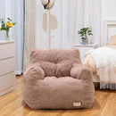 Bean Bag Chair with Filler, Bean Bag Sofa with Tufted Soft Stuffed Filling, Fluffy and Lazy Sofa, Comfy Cozy BeanBag Chairs with Memory Foam for Dorm, Apartment, Living Room (Pink) by CozyNest Decor