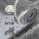 Fluffy Rug for Bedroom, 5X7Feet Stripe Checkered Rug Anti-Skid High Pile for Living Room Bedroom Kids Room Nursery, Dorm Home Decor by TinyTreasures Baby Boutique