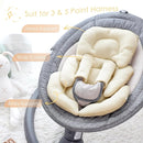 Infant Car Seat Insert for Newborn Girls Boys, Summer Mesh Baby Carseat Head Support with Strap Pads, Soft Reversible Baby Car Seat Insert Cushion Pad for Car Seat, Stroller, Bouncer, Swing, Beige by TinyTreasures Baby Boutique
