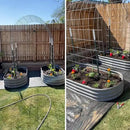 2 Pack 6x3x1FT Galvanized Raised Garden Bed Kit Oval Metal Ground Planter Box Outdoor Bottomless Planter Raised Beds for Vegetables Flowers Herbs Fruits, Green by CozyNest Decor