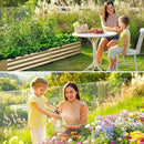 Land Guard 2 Pack 8×4×1ft Galvanized Metal Raised Garden Bed, Metal Planter Kit Box Outdoor for Deep-Rooted Vegetables, Flowers, Green and Herbs (Cream Yellow) by GreenHaven Gardens