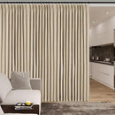 Full Blackout Privacy Curtains, 240 Inch Extra Wide Linen Blend Drapes, Pinch Pleat Window Drapery for Room Divider Storage/Space Room Separation, 1 Panel, W 240" x L 102", Sand Beige by CozyNest Decor