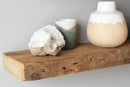 Urban Legacy Reclaimed Barnwood Planks | Floating Shelves for Wall w/Flush Mount Shelf Bracket Set Included | Set of 2 (Natural, 30"x7"x 2") by CozyNest Decor