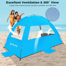 Venustas Beach Tent Sun Shelter for 3/4-5/6-7/8-10 Person, UPF 50+ UV Protection Beach Canopy, Lightweight and Easy Setup Cabana, Portable Shade Tent by TinyTreasures Baby Boutique