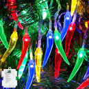 Chili Pepper String Lights, 40 LED 21Ft Chili Pepper Fairy Lights Battery Operated for Indoor Outdoor Garden Pool Birthday Mexican Party Wedding Christmas Summer Tropical Decor by CozyNest Decor