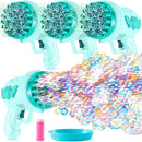 ShinyRelief 4 Pack Wedding Bubble Guns 32 Holes with Light, 4 Bottles Solution, Romantic Bubble Maker for Outdoor Ceremony, Wedding Party Favors, Photo Props, Reception Entertainment (Green) by TinyTreasures Baby Boutique