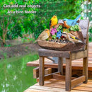 Gifts for Mom Solar LED Light Bird Statue Garden Art Decorations Balcony Bird Feeder Resin Stone Sculptures Women's Succulent Night Lights by GreenHaven Gardens