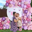 Amandir 175Pcs Pink and Purple Balloon Garland Arch Kit Butterfly Baby Shower Decorations for Girl, Lavender Purple Dusty Pink Balloon for Women Birthday Bridal Shower Wedding Party Supplies by CozyNest Decor