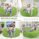 6FT Bean Bag Chair, Large Bean Bag Chairs with Memory Foam Filled, Fluffy Beanbag Sofa with Dutch Velvet Cover, Round BeanBag Chairs for Living Room, Playroom - Lime by TinyTreasures Baby Boutique