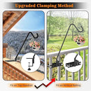 FEED GARDEN Upgraded 2 Pack 13.5 Inch Deck Hooks for Railing, Adjustable Deck Hangers, 360 Degree Swivel, for Hang Humming Bird Feeders,Lanterns, Wind Chimes, Flower Basket and Suet Baskets by GreenHaven Gardens