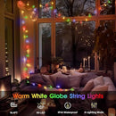 22.9ft 70LED Globe String Lights Outdoor,Crystal Fairy Light IP44 Waterproof Outdoor Hanging Decorative Lights for Home Tent Patio Garden Party Wedding Decor by GreenHaven Gardens