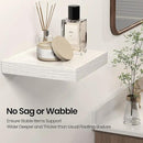 Square Floating Shelves for Wall, 8" W x 8" D x 1.2" H, Small Wooden Wall Mounted Display Shelves with Invisible Brackets for Living Room, Bedroom, Bathroom, Kitchen Decor, Set of 4, White by CozyNest Decor