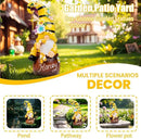 13" Garden Solar Spring Gnomes Statues Outdoor Spring Decor with LED Lighted Bee and Flowers Funny Garden Sculpture for Patio Yard Lawn Decorations Gifts by GreenHaven Gardens