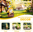 13" Garden Solar Spring Gnomes Statues Outdoor Spring Decor with LED Lighted Bee and Flowers Funny Garden Sculpture for Patio Yard Lawn Decorations Gifts by GreenHaven Gardens