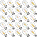 S14 Replacement LED Light Bulbs, Shatterproof & Waterproof 2W S14 LED Bulbs, Outdoor String Lights , E26 Base Patio Edison LED Light Bulbs, Warm White 2200K Plastic 150ML Non-Dimmable 25 Pack by GreenHaven Gardens