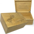 Floral Keepsake Boxes for Women - Butterfly Box Keepsake for Girls, Personalized Gifts for Teen Girls or Daughters, Flower Gift Box, Engraved Name Custom Wood Chest Memento Storage, 11x8x4,75 in by TinyTreasures Baby Boutique