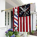 FLAGWIX Barbershop Flag, Barber American Flag - 4th of July Decorations for Home, Inside, Outside, House Flag (29.5" X 39.5") - USA House Garden Flags Premium Polyester, Decorative Outdoor Flags by GreenHaven Gardens
