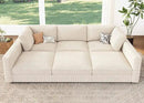 HONBAY Modular Sectional Sofa with Storage Corduroy Sectional Sleeper Sofa Modular Sectional Couches for Living Room,Beige by CozyNest Decor