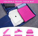 Folding Yoga Travel Pilates Mat Foldable Easy to Carry to Class Beach Park Tear resistant Travel Picnics 4mm Thick 9 Colors by TinyTreasures Baby Boutique