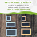 LUMENGY Solar Paver Light 6×9 inch, 2700K, Up to 20 Hours Continuous Lighting, Stainless Steel, Thick Glass, Glare-Free Illumination for Driveways, Pathways & Garden, Waterproof & Drive-Over Rated by CozyNest Decor