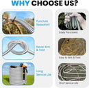 Garden Hose Metal 25 FT, Flexible Stainless Steel Water Hose with 10 Function Nozzle, Kink Free, Lightweight & Durable, Crush Resistant Fitting, Puncture Proof Hose for Yard, Rv, 600 PSI 2025 New by GreenHaven Gardens