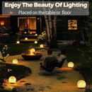 Garden Solar Ball Lights Outdoor Waterproof, 80 LED Cracked Glass Globe Solar Power Ground Lights for Path Yard Patio Lawn, Christmas Decoration Landscape Warm White(2 Pack 5.9'') by CozyNest Decor