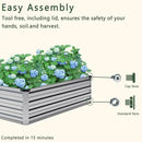 MGNO 2pcs 8x2x1FT Galvanized Raised Garden Bed-Outdoor Planter Box for Vegetables-Metal Garden Bed,Rectangle Planting Box for Herb,Flower by GreenHaven Gardens