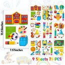 9 Sheets Back to School Window Clings, Double-Sided Window Clings for Classroom, Bus Apple Pencil First Day of School Book Window Stickers for First Day of School Decorations Supplies Decor by CozyNest Decor