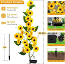 Solar Garden Lights Outdoor, 2 Pack New Sunflower Light for Outside, Solar Willow Vine Light with 46 LED Sunflowers, Waterproof Decor for Yard, Patio, Pathway, Gardening Gifts (2Pack Sunflower) by GreenHaven Gardens