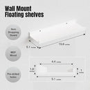 RICHER HOUSE 5 Set White Floating Shelves, Wall Mounted Shelves for Wall Decor, Modern Picture Ledge Shelf with Lip for Wall Storage Nursery, Bedroom, Living Room, Bathroom - White by CozyNest Decor