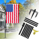 10FT Garden Flag Pole Stand for 3x5 Feet & 28x40 Inch Flags – Heavy Duty Freestanding Flagpole with 5-Prong Base – Adjustable, Lightweight Aluminum Flag Holder for Yard, Outdoor, Lawn – Black by GreenHaven Gardens