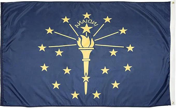 FlagSource Indiana Nylon State Flag, Made in the USA, 5x8', photo 2 of 6