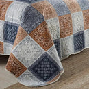 NEWLAKE Quilt Bedspread Sets-Color Block Pattern Reversible Coverlet Set,Queen Size by CozyNest Decor