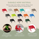 WestinTrends Outdoor Ottoman, Patio Adirondack Ottoman Foot Rest, All Weather Poly Lumber Folding Foot Stool for Adirondack Chair, Widely Used for Outside Porch Pool Lawn Backyard, Red by CozyNest Decor