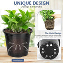 45 Pack 7/6/5/4/3 Inch Nursery Pots for Plants, Plastic Plant Pots with Drainage Holes, Variety Pack Flexible Garden Pot for Outdoor Indoor, Seed Starting Pots (Black) by GreenHaven Gardens