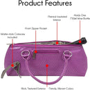 Wine Clutch Bag (Thermal Insulated) Trendy Women’s Carry Tote | Holds Red & White 750mL Bottles | Trendy Fashion | Incl. Portable Waiter-Style Corkscrew (Lavender Burmese) by TinyTreasures Baby Boutique