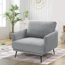 Oversized Accent Chair for Living Room Chairs Reading Arm Chair Comfy Modern Single Sofa Side Chairs with Metal Legs & Soft Cushion for Bedroom, Balcony,Waiting Room (Polyester, Grey) by CozyNest Decor