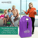 reperkid Large Stroller Bag for Airplane Travel, Purple, 47" H x 24" W x 15" D, Fits Most Large, Single, Double, Jogging Strollers – Premium Waterproof Cover, Adjustable Shoulder Straps by TinyTreasures Baby Boutique