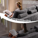 104" Cloud Sectional Couches for Living Room,L Shaped Boneless Couch in A Box,Sleeper Sofa with Comfy Chaise No Assembly Required,Grey by CozyNest Decor