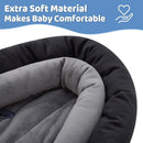 Pro Goleem Breathable 3-in-1 Infant Car Seat Head Support, Soft Infant Car Seat Insert, Carseat Cushion for Toddler, Perfect for Car Seat, Strollers, Swings, Carrier, Bouncer, Black and Grey by TinyTreasures Baby Boutique