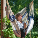 LA SIESTA® - Large Comfort Domingo Hammock Swing Chair & CasaMount - Weather & Tear Resistant Hanging Chair - Outdoor Indoor Hammock Chair w/Suspension Kit for Walls Ceilings Square Beams - Sea Salt by GreenHaven Gardens