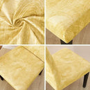 JQinHome Pattern Chair Covers for Dining Room Set of 6, High Stretch Removable Washable Parsons Chair Slipcover for Home Party Hotel Wedding Ceremony (Quicksand Beige,6PCS) by CozyNest Decor