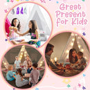 2 Pack Kids Teepee Tent with Mattress,Fitted Sheet,Light String,Washable Natural Cotton Toddler Play Tent for Girls Boys Indoor Outdoor Sleepover Slumber Birthday Party(White) by TinyTreasures Baby Boutique
